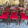 Suite de 6 chaises anglaises en acajou 19eme