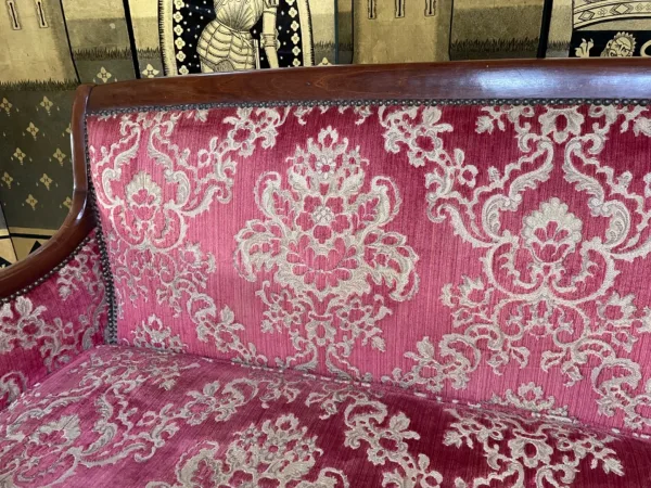 Canapé - Banquette époque Restauration velours de gêne