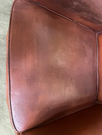 Paire de Fauteuils Clubs en cuir 1950