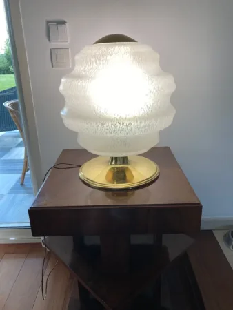 Lampe années 70 en verrerie de Clichy