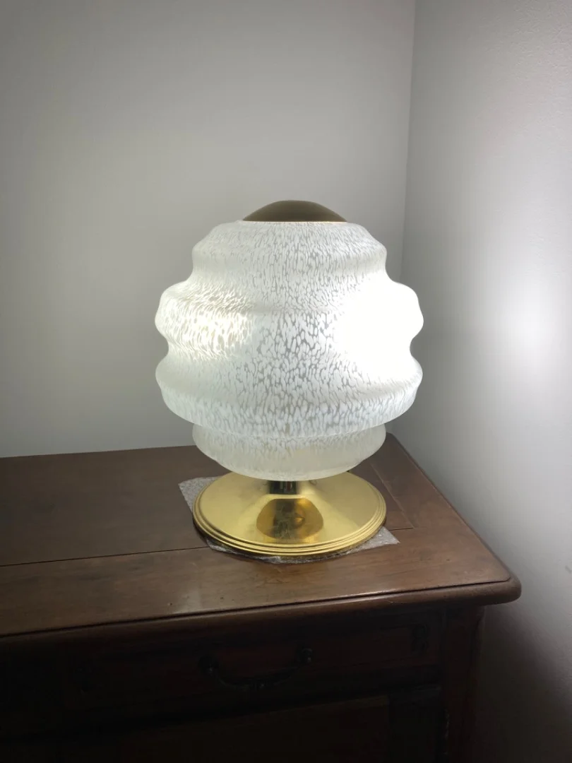 Lampe années 70 en verrerie de Clichy