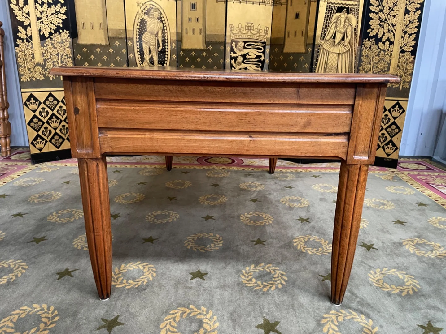 Bureau double époque Art Déco en noyer