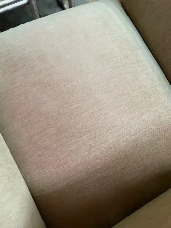 Suite de 6 fauteuils bergères bambou argenté et velours beige
