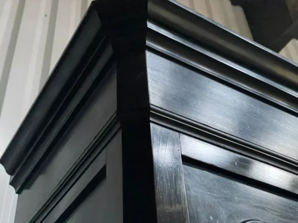 Buffet deux corps Louis Philippe en bois noirci
