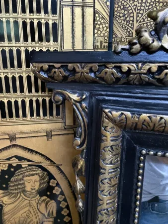 Miroir époque Napoléon III bois noirci