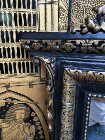 Miroir époque Napoléon III bois noirci