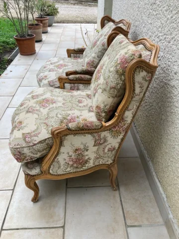 Paire de bergères louis XV