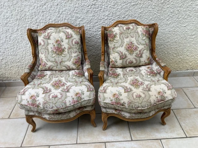 Paire de bergères louis XV