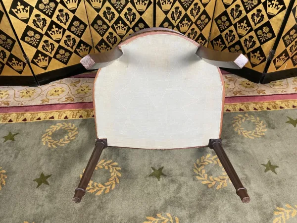 Fauteuil de bureau en acajou de style Louis XVI