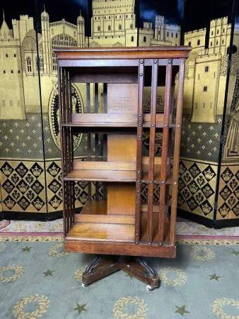 Bibliothèque tournante en Chêne 1900