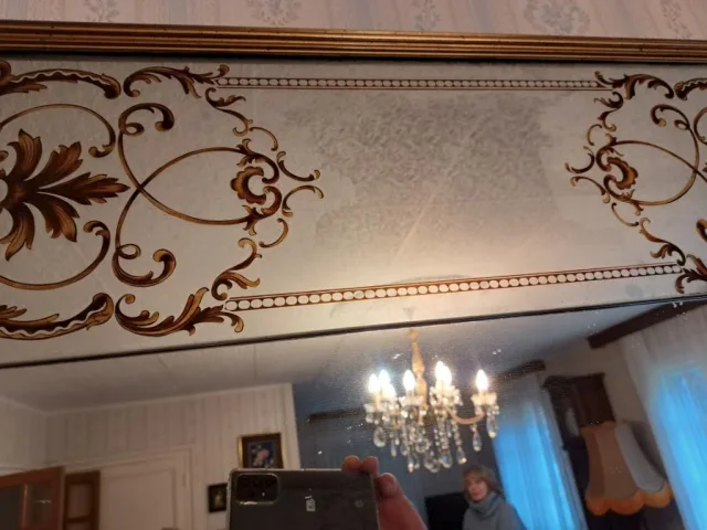 Miroir de brasserie - bistrot églomisé
