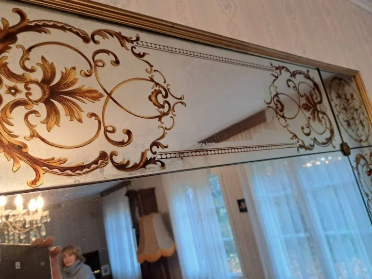 Miroir de brasserie - bistrot églomisé