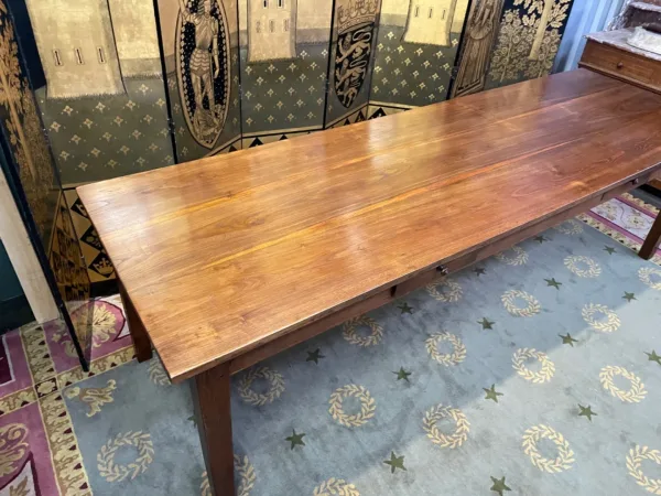Table de ferme en chêne 19eme