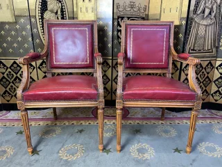 PAAR SESSEL IM LOUIS XVI-STIL