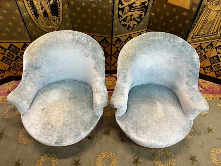PAIR OF LOUIS XV PERIOD ARMCHAIRS