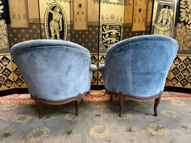 Paire de fauteuils crapaud époque Louis XV