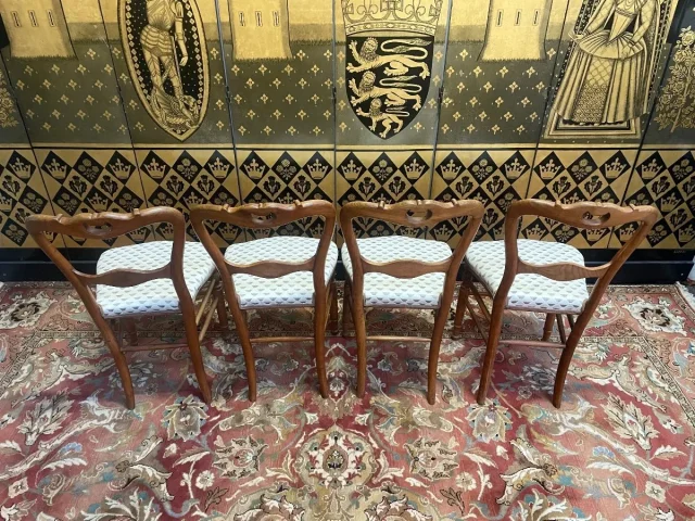 4 chaises louis philippe assise capitonnée