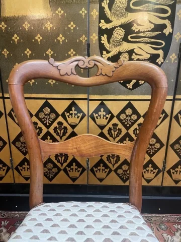 4 chaises louis philippe assise capitonnée