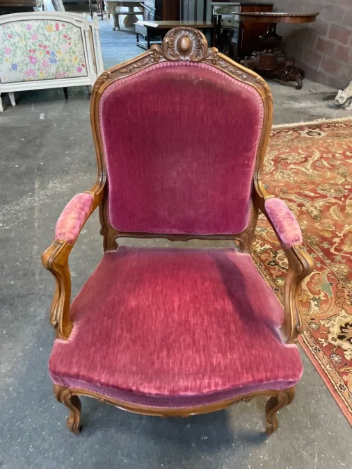 4 fauteuils de style louis XV en palissandre