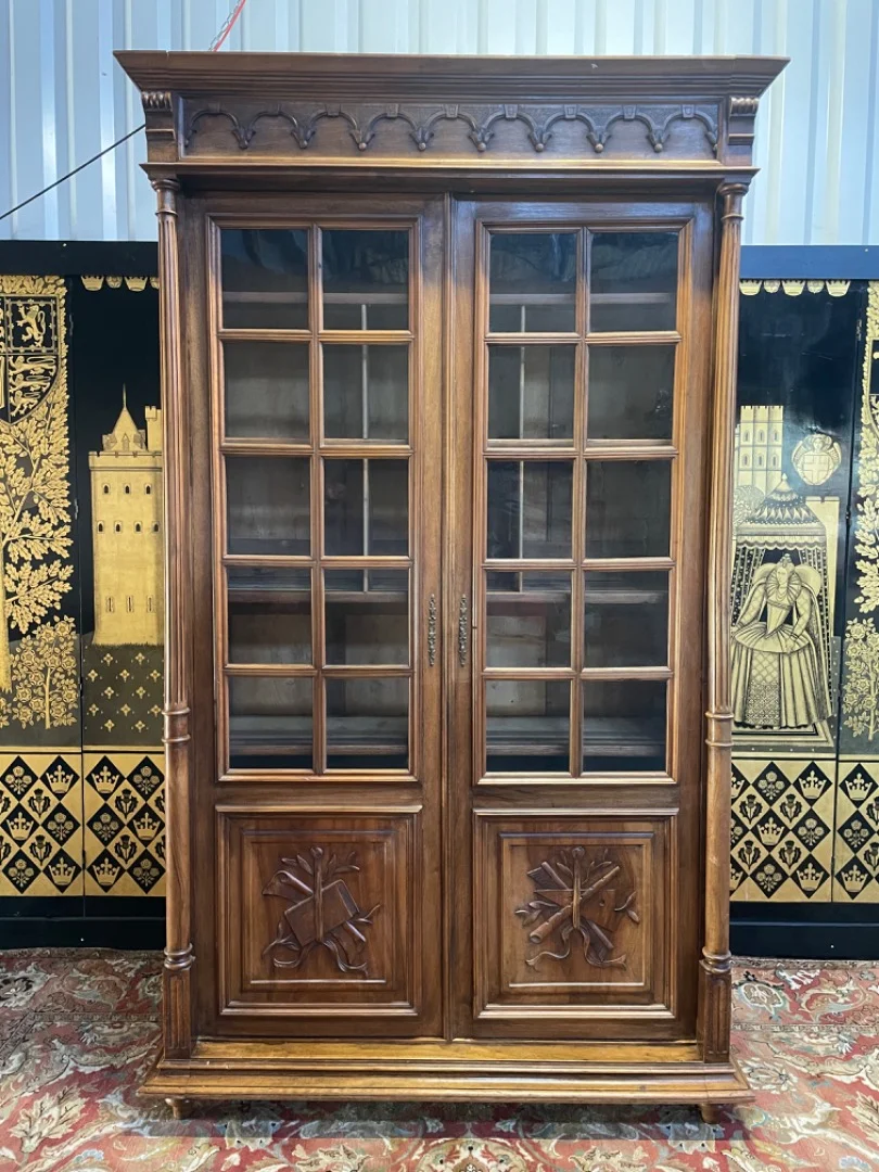 Armoire - Bibliothèque - Vitrine style Renaissance