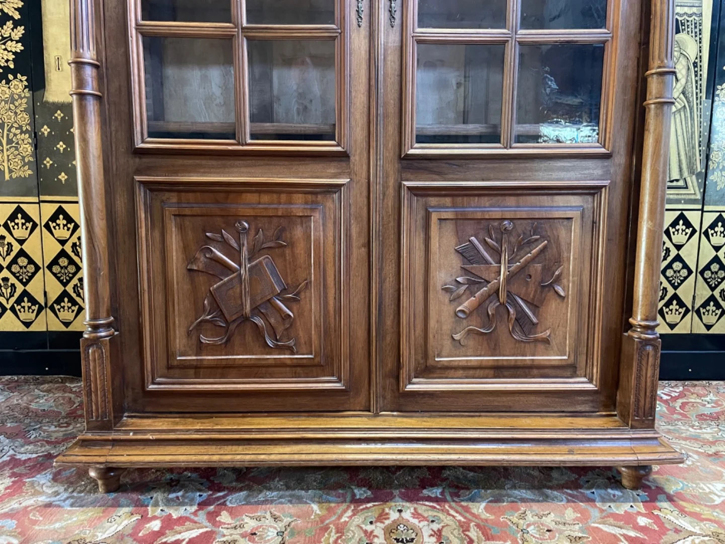 Armoire - Bibliothèque - Vitrine style Renaissance
