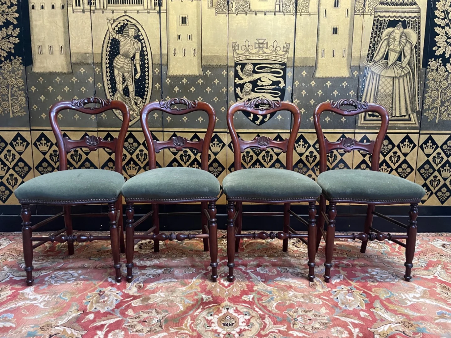 4 chaises Louis Philippe en acajou
