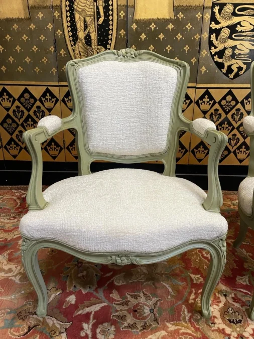 PAIR OF LOUIS XV STYLE ARMCHAIRS