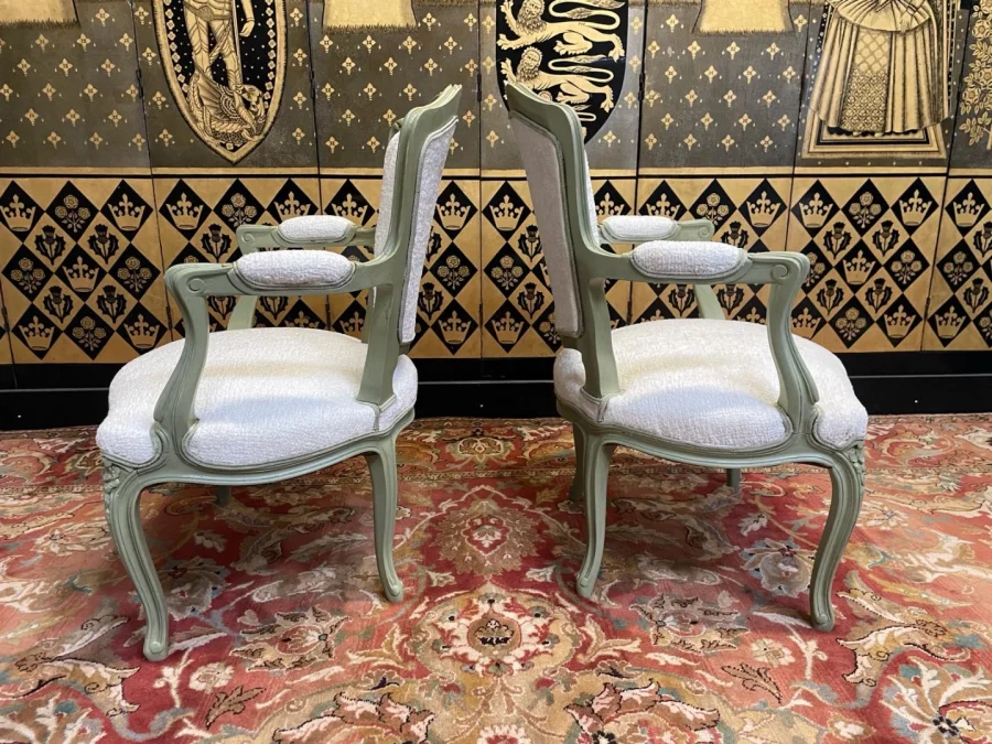 PAIR OF LOUIS XV STYLE ARMCHAIRS