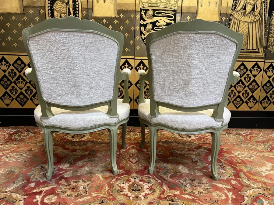 PAIR OF LOUIS XV STYLE ARMCHAIRS