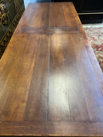 Table à manger de ferme de style haute époque Louis XIII