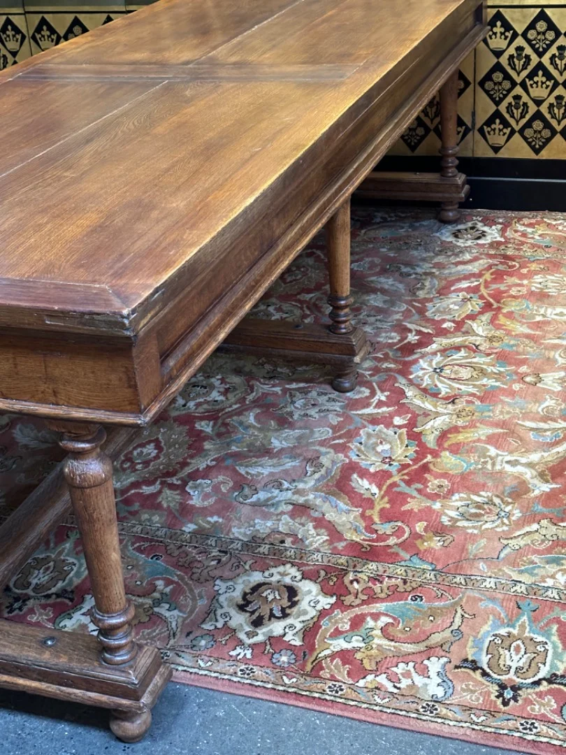 Table à manger de ferme de style haute époque Louis XIII