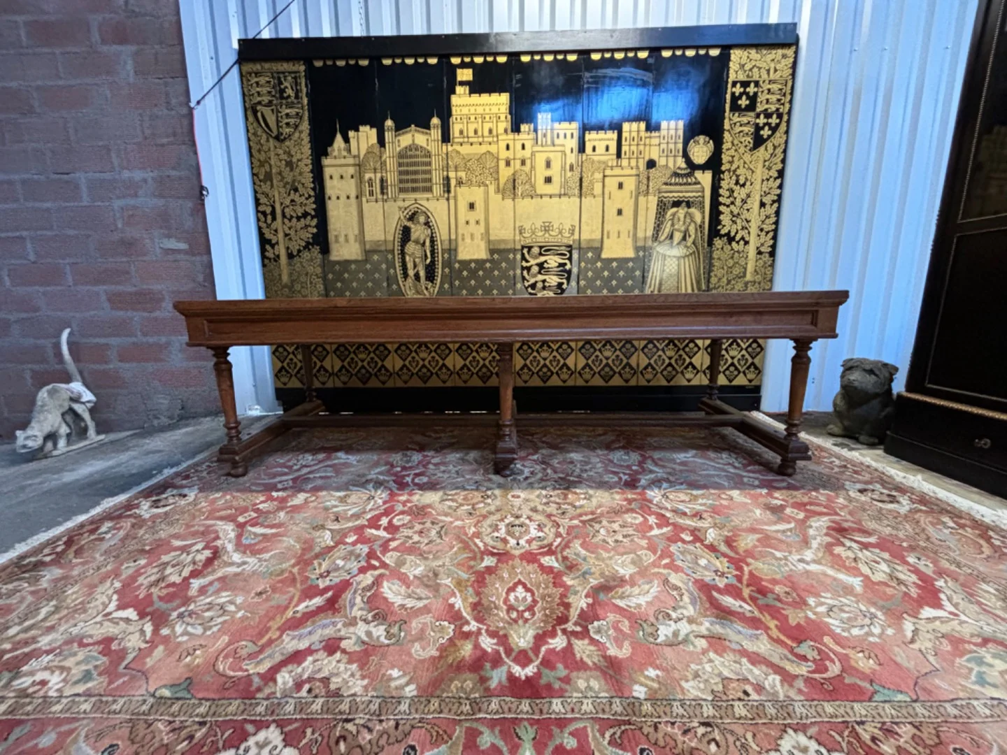 Table à manger de ferme de style haute époque Louis XIII