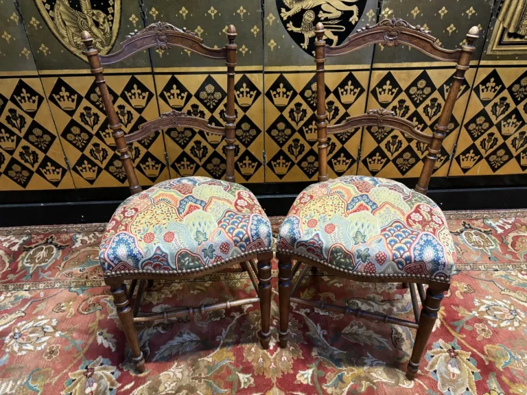 2 chaises tapissées art nouveau