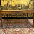 Table de ferme art deco en chêne