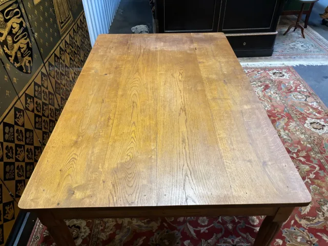 Table de ferme art deco en chêne