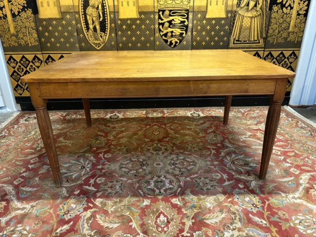 Table de ferme art deco en chêne
