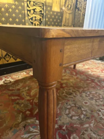 Table de ferme art deco en chêne