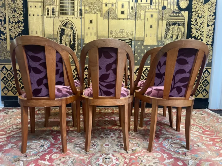 Suite de 6 chaises Gondoles époque Art Déco