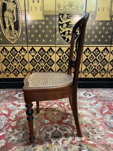 Suite de 6 chaises cannées Louis Philippe - Napoléon III