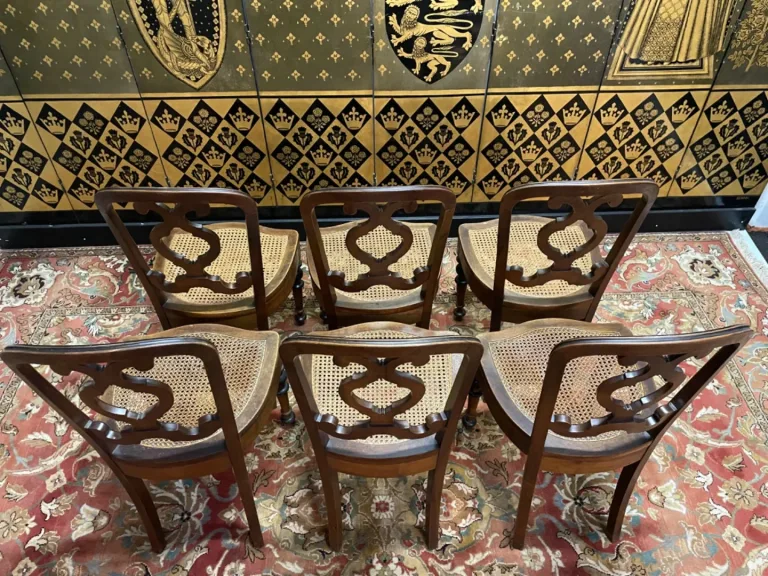 Suite de 6 chaises cannées Louis Philippe - Napoléon III