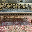 Table basse style Louis XVI dorée et marbre