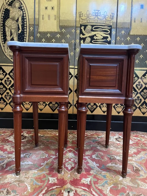 Pair of Louis XVI style bedside tables