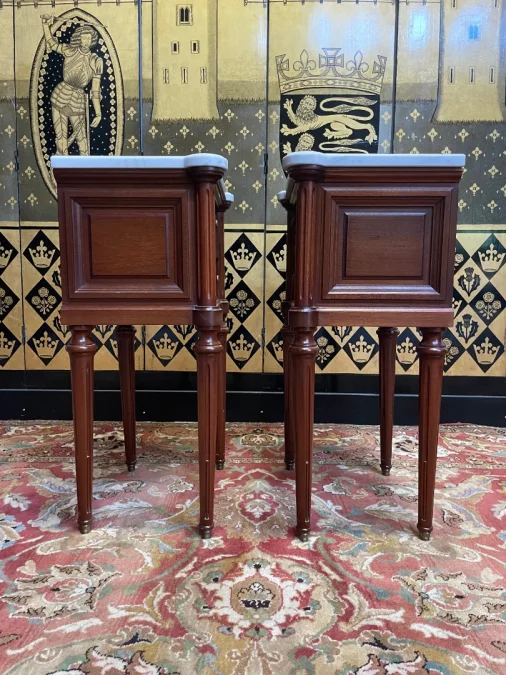 Pair of Louis XVI style bedside tables