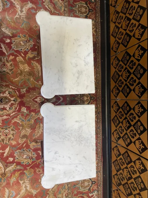 Pair of Louis XVI style bedside tables