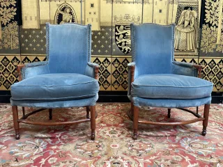 Pair of 19th century English armchairs