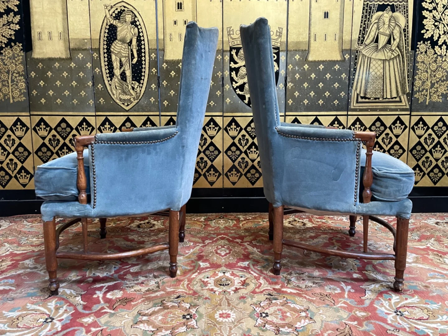 Paire de fauteuils anglais époque 19eme