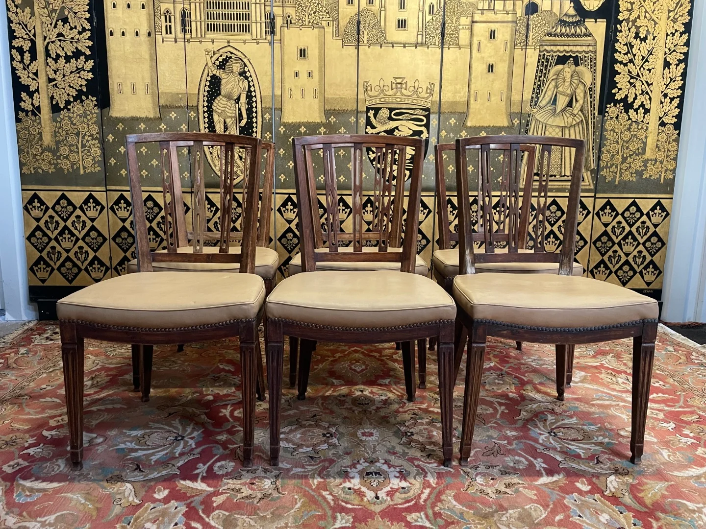 Set of 6 Louis XVI style chairs