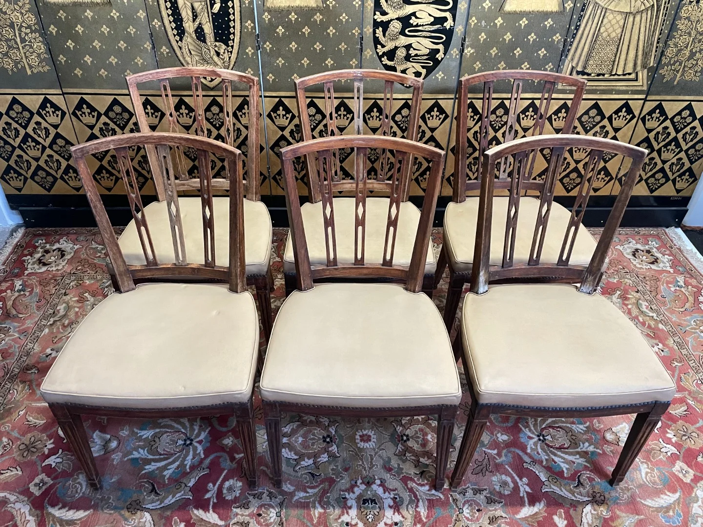 Set of 6 Louis XVI style chairs