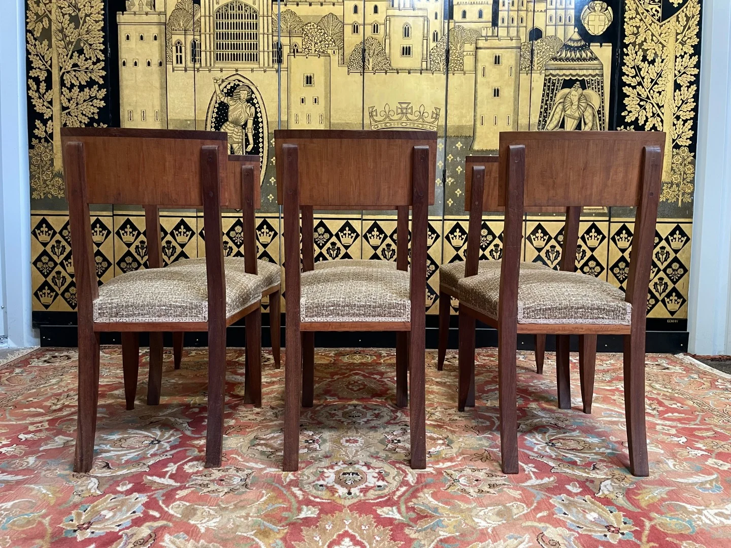 Set of 6 Art Deco chairs - 1950 in mahogany