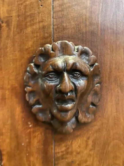 Renaissance style corner cupboard
